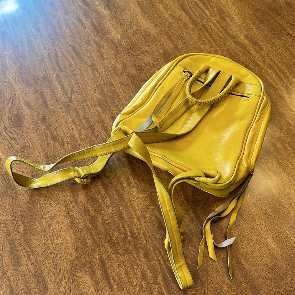 Cleobella Mini Yellow Strip Backpack - Picture 5 of 13